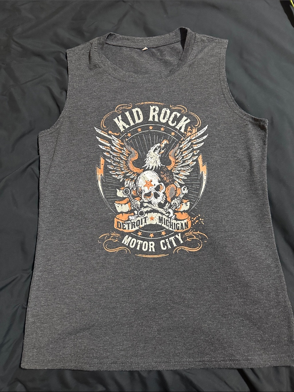 Kid Rock Motor City Graphic Tank Top - Charcoal Gray